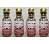 One Stop Dealers Food Essence Strawberry 28ml | Rich & Authentic Strawberry Flavor | Ideal for Baking, Desserts, & Beverages | Food Flavoring (Pack of 4)