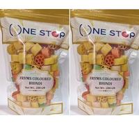 One Stop Dealers Fryums Coloured Bhindi 200g (Pack of 2) - Crunchy, Colourful Fry Snacks | Ideal for Frying | Indian Traditional Snack | Vegetarian
