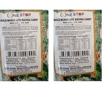 One Stop Dealers Kaccha Mango Bite (75Gram) - Irresistibly Tangy and Refreshing Mango-Flavored Delight for Candy Connoisseurs (Pack of 2)