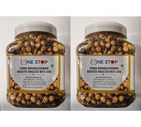 One Stop Dealers Mahabaleshwari Chana Roasted Unsalted 400g - Crunchy, Nutritious Snack, High in Protein and Fiber (Pack of 2)