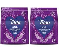 One Stop Dealers Tilda Basmati Rice - Aromatic Long Grain Rice Delicate Aroma - Ideal for Biryani & Pulao (Pack of 2, Grand White Rice 5Kg)