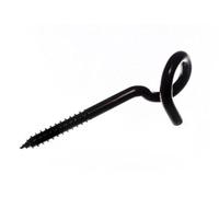 One Stop DIY 2 X Pigtail Swing Hooks Screw In Black Japanned Steel NEW