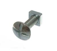 One Stop DIY 250 X Roofing Bolts Cross Head + Square Nut ZP Zinc Plated 8mm M8 X 30mm NEW
