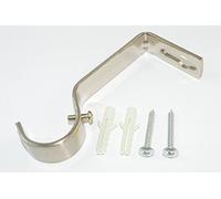 One Stop DIY 3 X Brackets For Curtain Drape Rail Pole Rod Support Brushed Nickel 28mm NEW