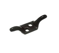 One Stop DIY 3 X Cleat Hooks Black For Rope Washing Line Cord 75mm Black Metal NEW