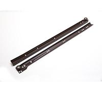 One Stop DIY Pair Of Cabinet Drawer Runners Self Closing Bottom Fix Brown 450mm NEW