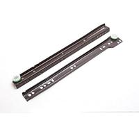 One Stop DIY Pair Of Metal Drawer Runner Set Self Closing Bottom Fixing Brown 300mm NEW