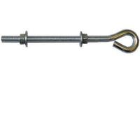 One Stop DIY Unwelded Steel Eye Bolt 250mm 10 Inch X 3/8 Inch With 2 Nuts & 2 Washers NEW