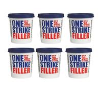 One Strike® Filler, White, Ready-Mixed Lightweight, Quick-Drying, No Sanding, 450 ml, Pack of 6