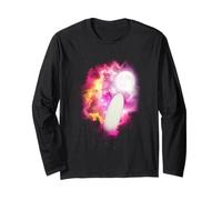 One Surfboard Howling at The Moon Pink Moon Surfing Lover Long Sleeve T-Shirt