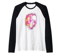 One Surfboard Howling at The Moon Pink Moon Surfing Lover Raglan Baseball Tee