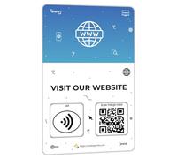 One Tap Only NFC Business Review Cards (1-Pack) - Compatible with Google Reviews - Reusable Smart Tap & QR - Works with All Phones - Contactless Customer Feedback Tool (1-Pack Website Card)