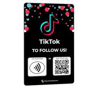 One Tap Only NFC Business Tap Card - Compatible with TikTok - Reusable Smart Tap & QR - Works with All Phones - Contactless Customer Feedback Tool