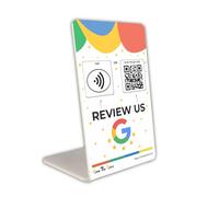 One Tap Only Tap Google Review Stand Tap for Instant Reviews - All Phones Compatible - Reusable NFC & QR - Boost Business Reviews Powered (1 Stand)