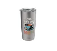 One Tea-Rrific Mom Chai Tea Lover Funny Tea Drinks Tea Stainless Steel Insulated Tumbler