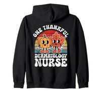 One Thankful Dermatology Nurse Funny Autumn Thanksgiving Zip Hoodie
