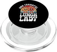 One Thankful Lunch Lady Funny Autumn Thanksgiving PopSockets PopGrip for MagSafe