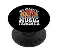 One Thankful Music Teacher Funny Autumn Thanksgiving PopSockets Adhesive PopGrip