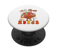 One Thankful Nurse Colorful Turkey Thanksgiving Proud Job PopSockets Adhesive PopGrip