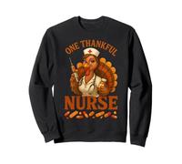 One Thankful Nurse Thanksgiving Turkey Design Sweatshirt