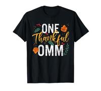 One Thankful Omm Mom Mommy Thanksgiving Gift T-Shirt