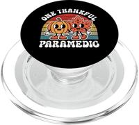 One Thankful Paramedic Funny Autumn Thanksgiving PopSockets PopGrip for MagSafe