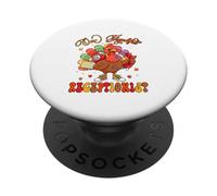 One Thankful Receptionist Colorful Turkey Thanksgiving Job PopSockets Adhesive PopGrip