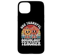 One Thankful Sociology Teacher Funny Autumn Thanksgiving Case for iPhone 15 Plus