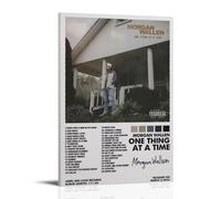 One Thing at A Time Morgan Wallen Album Poster Canvas Wall Art Home Prints Canvas Print Home Gym Office Wall Bedroom Decorative Retro Wall Color Wall Decoration08x12inch(20x30cm) Frame-style