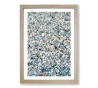 One Thousand Pebbles Painting Framed Print | A2 Oak Framed Wall Art | Ready to Hang | Modern Historical Picture | Living Room Bedroom Lounge Office