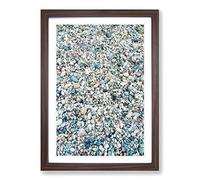 One Thousand Pebbles Painting Framed Print | A2 Walnut Framed Wall Art | Ready to Hang | Modern Historical Picture | Living Room Bedroom Lounge Office