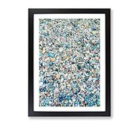 One Thousand Pebbles Painting Modern Framed Print | A3 Black Framed Wall Art | Ready to Hang | Modern Historical Picture | Living Room Bedroom Lounge Office