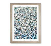 One Thousand Pebbles Painting Modern Framed Print | A4 Oak Framed Wall Art | Ready to Hang | Modern Historical Picture | Living Room Bedroom Lounge Office