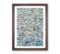One Thousand Pebbles Painting Modern Framed Print | A4 Walnut Framed Wall Art | Ready to Hang | Modern Historical Picture | Living Room Bedroom Lounge Office