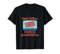 One Ticket Endless Possibilities Wanderlust Travel Design T-Shirt
