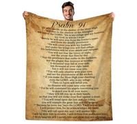 ONE TO PROMISE Psalm 91 Vintage Scripture Blanket, Christian & Catholic Gifts for Men & Women, 60"x50"