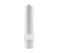 One Touch Battery Operated Electric Salt and Pepper Grinder with Adjustable Settings for Culinary Convenience (White)