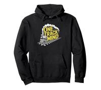 One Track Mind Model Train Collector Funny Railroad Humor Pullover Hoodie