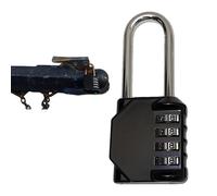 One Trailer Hitch Coupler Lock Resettable Combination Padlock 2.24" Long Shackle Black or Silver. JL Missouri Parts & Misc. (Black)