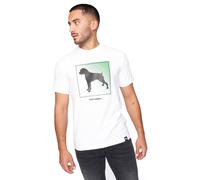 ONE True Saxon Mens Braice T-Shirt in White Cotton - Size Small
