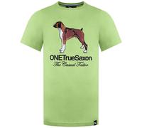 ONETrueSaxon Men's T-Shirt Dawg Short Sleeve Crew Neck Green UK Size Small