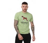One True Saxon Mens Dawg T-Shirt in Green Cotton - Size Small