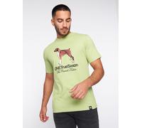 One True Saxon Dawg Short Sleeve Crew Neck Mens Green T-Shirt SX2A123220GRNSTK