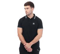 One True Saxon Mens Dixon Polo Shirt in Black Cotton - Size Small