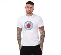 One True Saxon Mens Paisley T-Shirt in White Cotton - Size Large