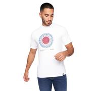 One True Saxon Mens Paisley T-Shirt (Optic White) Cotton - Size Small