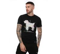 One True Saxon Mens Station T-Shirt in Black Cotton - Size 2XL