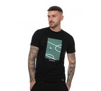 One True Saxon Mens Turf T-Shirt in Black Cotton - Size X-Large