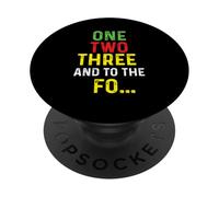 One Two Three And To The Fo - 80s 90s Old School Hip Hop PopSockets Adhesive PopGrip