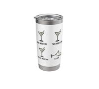 One Two Three Martini Floor Funny Cocktail Happy Hour Stainless Steel Insulated Tumbler